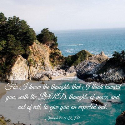Picture 03 - Jeremiah 29:11 KJV - For I know the thoughts that I think toward you, - Bible Verse Picture