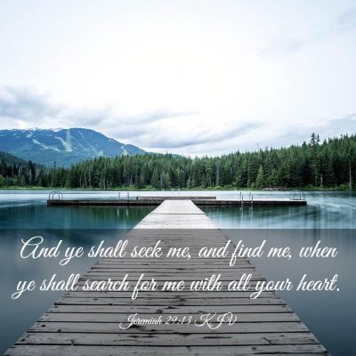 Picture 03 - Jeremiah 29:13 KJV - And ye shall seek me, and find me, when ye shall - Bible Verse Picture
