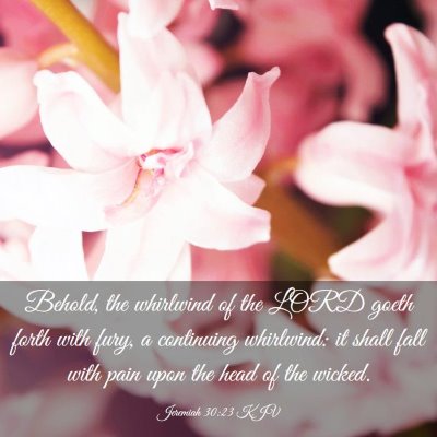 Picture 03 - Jeremiah 30:23 KJV - Behold, the whirlwind of the LORD goeth forth - Bible Verse Picture