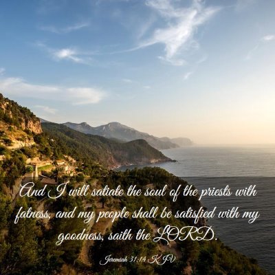 Picture 03 - Jeremiah 31:14 KJV - And I will satiate the soul of the priests with - Bible Verse Picture