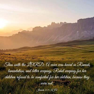 Picture 03 - Jeremiah 31:15 KJV - Thus saith the LORD; A voice was heard in Ramah, - Bible Verse Picture