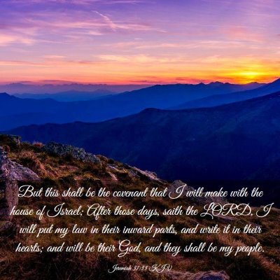 Picture 03 - Jeremiah 31:33 KJV - But this shall be the covenant that I will make - Bible Verse Picture