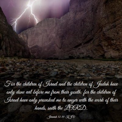 Picture 03 - Jeremiah 32:30 KJV - For the children of Israel and the children of - Bible Verse Picture