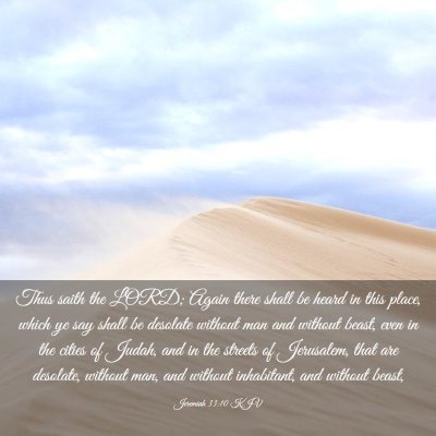 Picture 03 - Jeremiah 33:10 KJV - Thus saith the LORD; Again there shall be heard - Bible Verse Picture