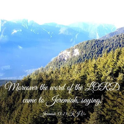 Picture 03 - Jeremiah 33:23 KJV - Moreover the word of the LORD came to Jeremiah, - Bible Verse Picture