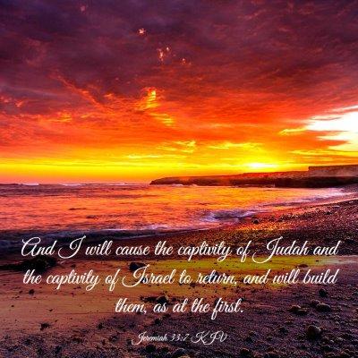 Picture 03 - Jeremiah 33:7 KJV - And I will cause the captivity of Judah and the - Bible Verse Picture