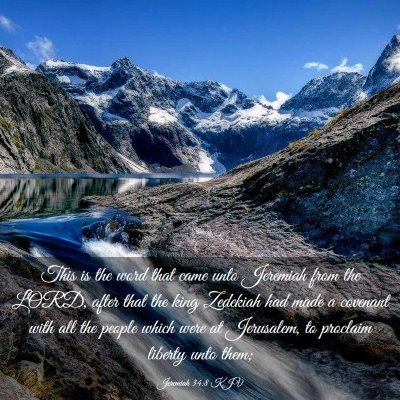 Picture 03 - Jeremiah 34:8 KJV - This is the word that came unto Jeremiah from the - Bible Verse Picture