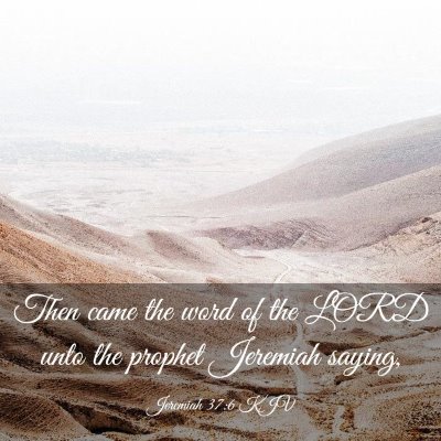 Picture 03 - Jeremiah 37:6 KJV - Then came the word of the LORD unto the prophet - Bible Verse Picture