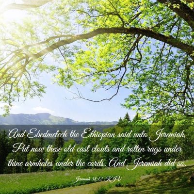 Picture 03 - Jeremiah 38:12 KJV - And Ebedmelech the Ethiopian said unto Jeremiah, - Bible Verse Picture