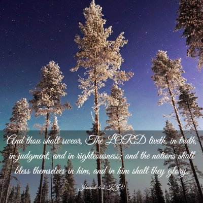 Picture 03 - Jeremiah 4:2 KJV - And thou shalt swear, The LORD liveth, in truth, - Bible Verse Picture