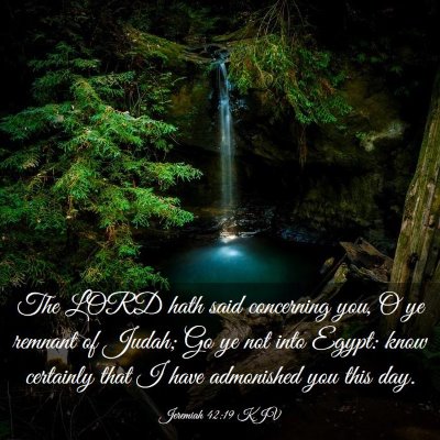 Picture 03 - Jeremiah 42:19 KJV - The LORD hath said concerning you, O ye remnant - Bible Verse Picture