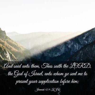 Picture 03 - Jeremiah 42:9 KJV - And said unto them, Thus saith the LORD, the God - Bible Verse Picture