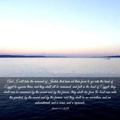 Picture 03 - Jeremiah 44:12 KJV - And I will take the remnant of Judah, that have - Bible Verse Picture