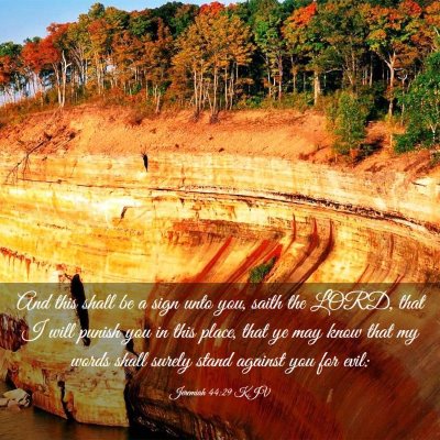 Picture 03 - Jeremiah 44:29 KJV - And this shall be a sign unto you, saith the - Bible Verse Picture