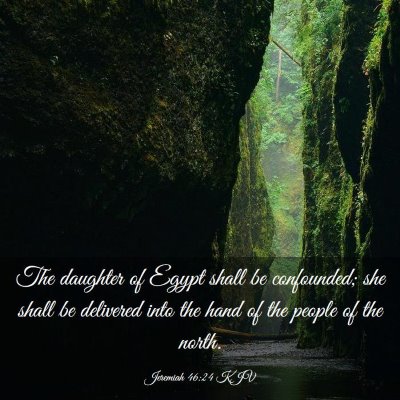 Picture 03 - Jeremiah 46:24 KJV - The daughter of Egypt shall be confounded; she - Bible Verse Picture