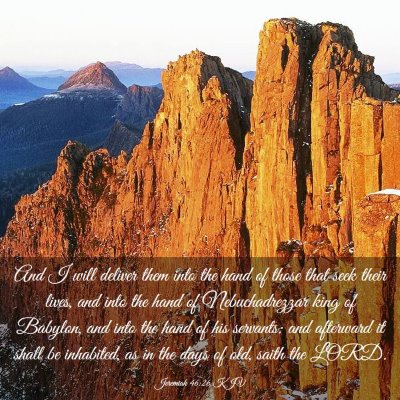 Picture 03 - Jeremiah 46:26 KJV - And I will deliver them into the hand of those - Bible Verse Picture
