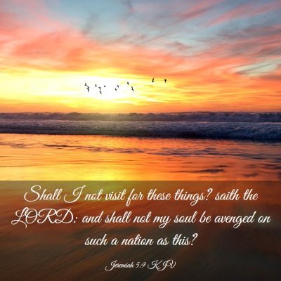 Picture 03 - Jeremiah 5:9 KJV - Shall I not visit for these things? saith the - Bible Verse Picture