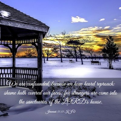 Picture 03 - Jeremiah 51:51 KJV - We are confounded, because we have heard - Bible Verse Picture