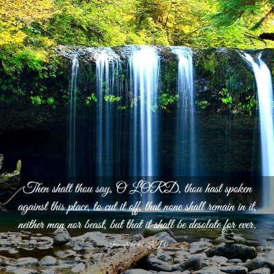 Picture 03 - Jeremiah 51:62 KJV - Then shalt thou say, O LORD, thou hast spoken - Bible Verse Picture