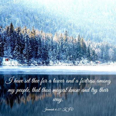 Picture 03 - Jeremiah 6:27 KJV - I have set thee for a tower and a fortress among - Bible Verse Picture