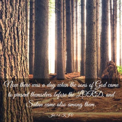Picture 03 - Job 1:6 KJV - Now there was a day when the sons of God came to - Bible Verse Picture