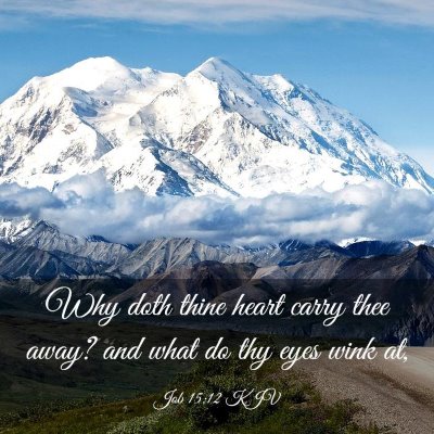 Picture 03 - Job 15:12 KJV - Why doth thine heart carry thee away? and what do - Bible Verse Picture