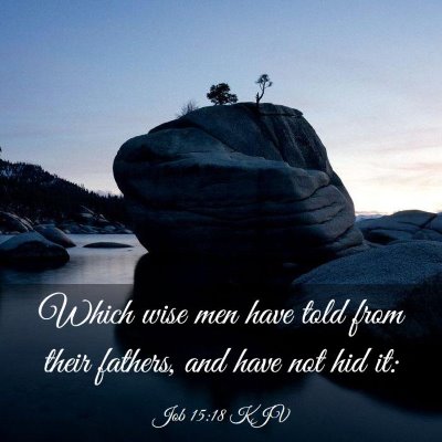 Picture 03 - Job 15:18 KJV - Which wise men have told from their fathers, and - Bible Verse Picture
