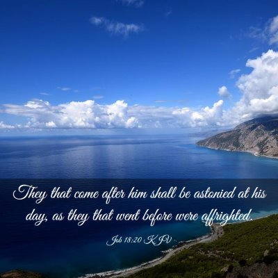 Picture 03 - Job 18:20 KJV - They that come after him shall be astonied at his - Bible Verse Picture