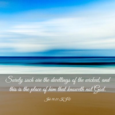 Picture 03 - Job 18:21 KJV - Surely such are the dwellings of the wicked, and - Bible Verse Picture