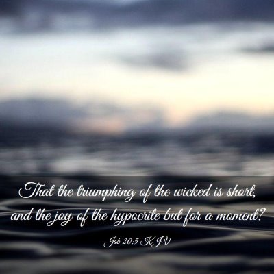 Picture 03 - Job 20:5 KJV - That the triumphing of the wicked is short, and - Bible Verse Picture