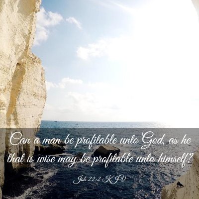 Picture 03 - Job 22:2 KJV - Can a man be profitable unto God, as he that is - Bible Verse Picture