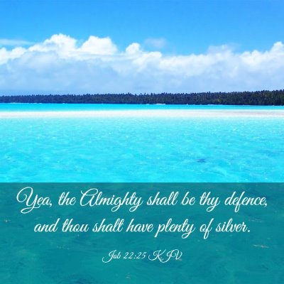 Picture 03 - Job 22:25 KJV - Yea, the Almighty shall be thy defence, and thou - Bible Verse Picture