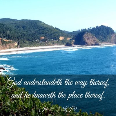 Picture 03 - Job 28:23 KJV - God understandeth the way thereof, and he knoweth - Bible Verse Picture