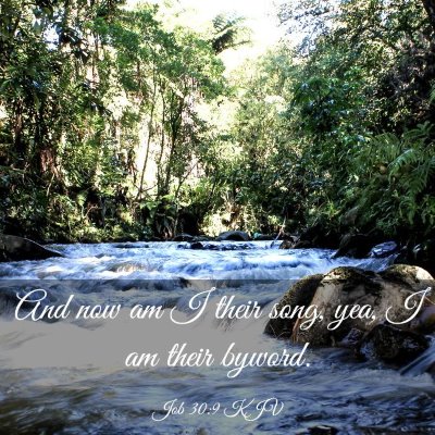 Picture 03 - Job 30:9 KJV - And now am I their song, yea, I am their - Bible Verse Picture