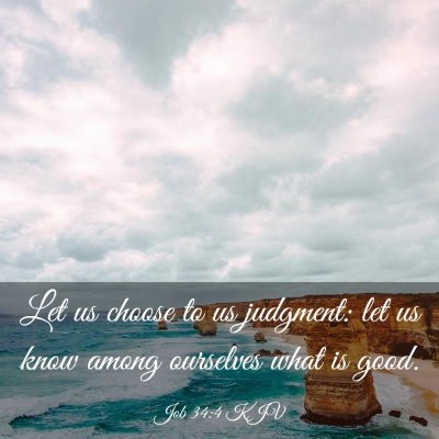 Picture 03 - Job 34:4 KJV - Let us choose to us judgment: let us know among - Bible Verse Picture