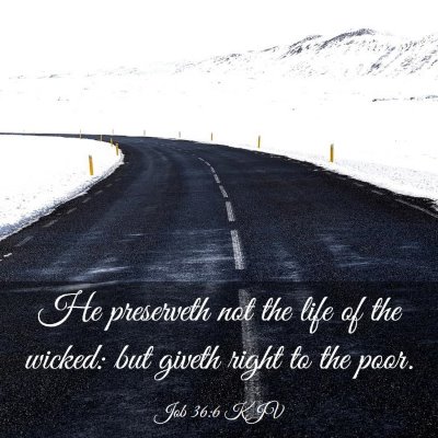 Picture 03 - Job 36:6 KJV - He preserveth not the life of the wicked: but - Bible Verse Picture