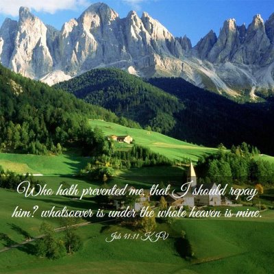 Picture 03 - Job 41:11 KJV - Who hath prevented me, that I should repay him? - Bible Verse Picture