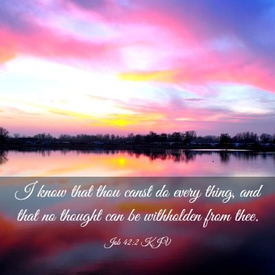 Picture 03 - Job 42:2 KJV - I know that thou canst do every thing, and that - Bible Verse Picture