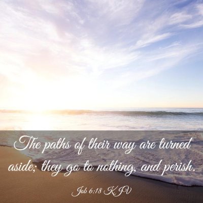Picture 03 - Job 6:18 KJV - The paths of their way are turned aside; they go - Bible Verse Picture