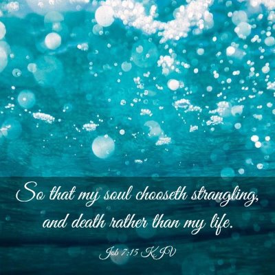 Picture 03 - Job 7:15 KJV - So that my soul chooseth strangling, and death - Bible Verse Picture