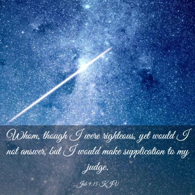 Picture 03 - Job 9:15 KJV - Whom, though I were righteous, yet would I not - Bible Verse Picture