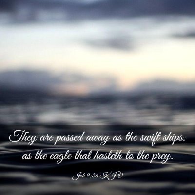 Picture 03 - Job 9:26 KJV - They are passed away as the swift ships: as the - Bible Verse Picture
