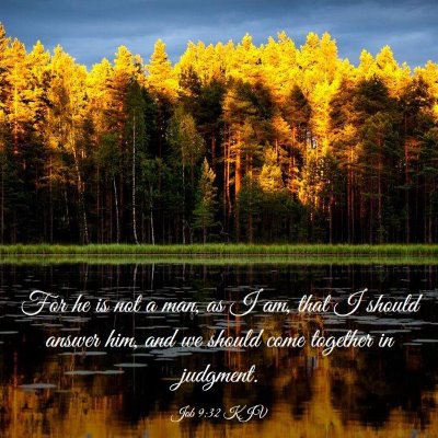 Picture 03 - Job 9:32 KJV - For he is not a man, as I am, that I should - Bible Verse Picture