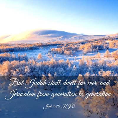 Picture 03 - Joel 3:20 KJV - But Judah shall dwell for ever, and Jerusalem - Bible Verse Picture