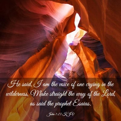Picture 03 - John 1:23 KJV - He said, I am the voice of one crying in the - Bible Verse Picture