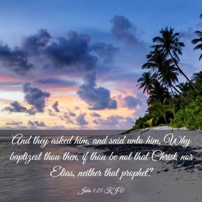 Picture 03 - John 1:25 KJV - And they asked him, and said unto him, Why - Bible Verse Picture