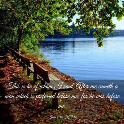 Picture 03 - John 1:30 KJV - This is he of whom I said, After me cometh a man - Bible Verse Picture
