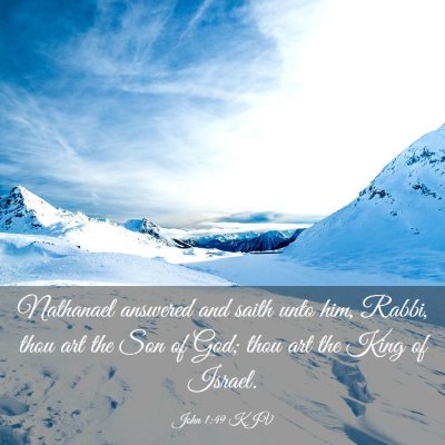 Picture 03 - John 1:49 KJV - Nathanael answered and saith unto him, Rabbi, - Bible Verse Picture