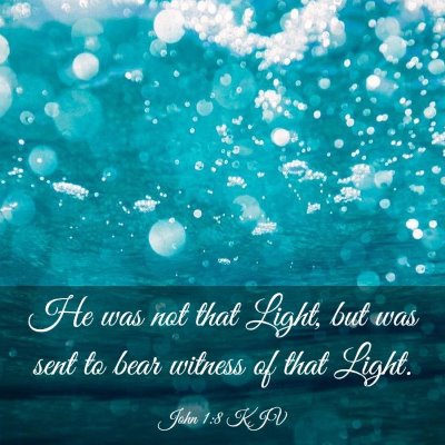 Picture 03 - John 1:8 KJV - He was not that Light, but was sent to bear - Bible Verse Picture