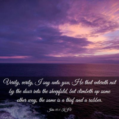 Picture 03 - John 10:1 KJV - Verily, verily, I say unto you, He that entereth - Bible Verse Picture